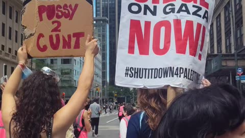 Trans women in New York City: "Free, free Palestine 🇵🇸!"