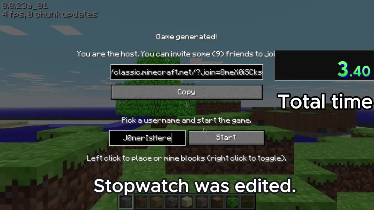 Minecraft (Classic) 4.52 Reach bedrock web