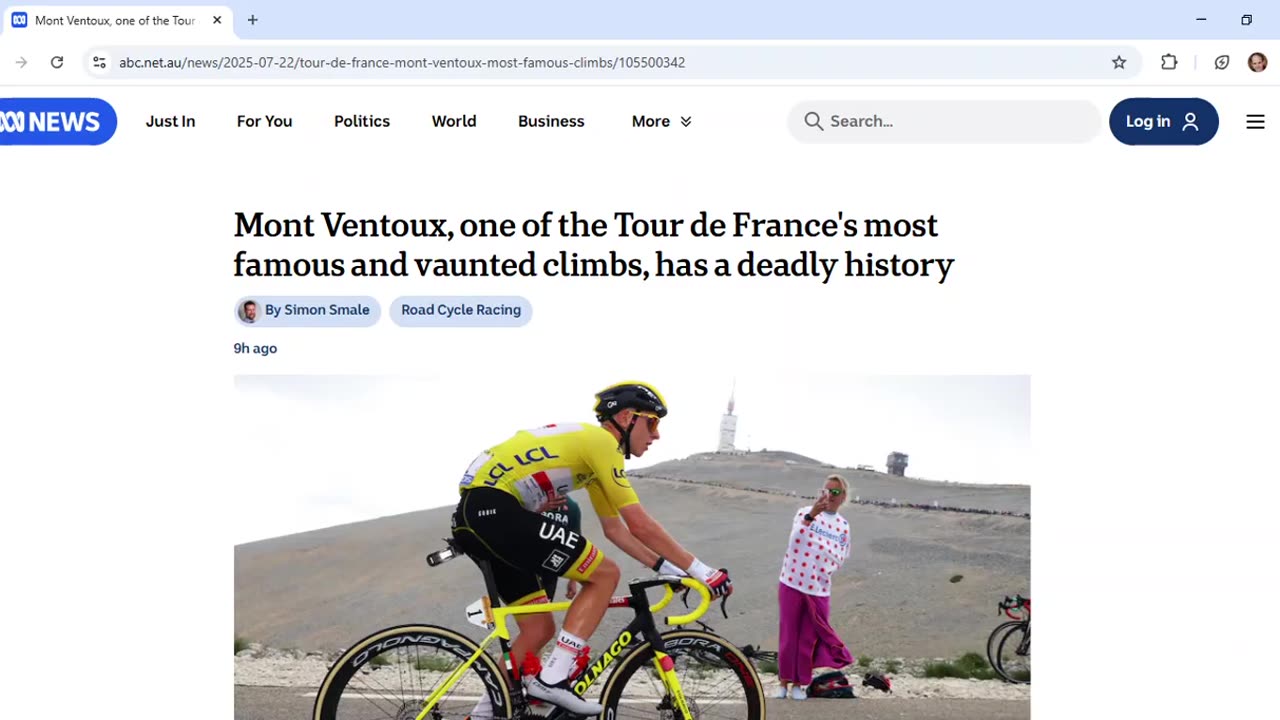 ABC article on deadly section of Tour de France is full of Luciferian symbolism
