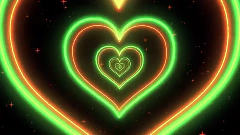 1181. Summer Neon Heart tunnel loop best TV wallpaper Happy and Romantic