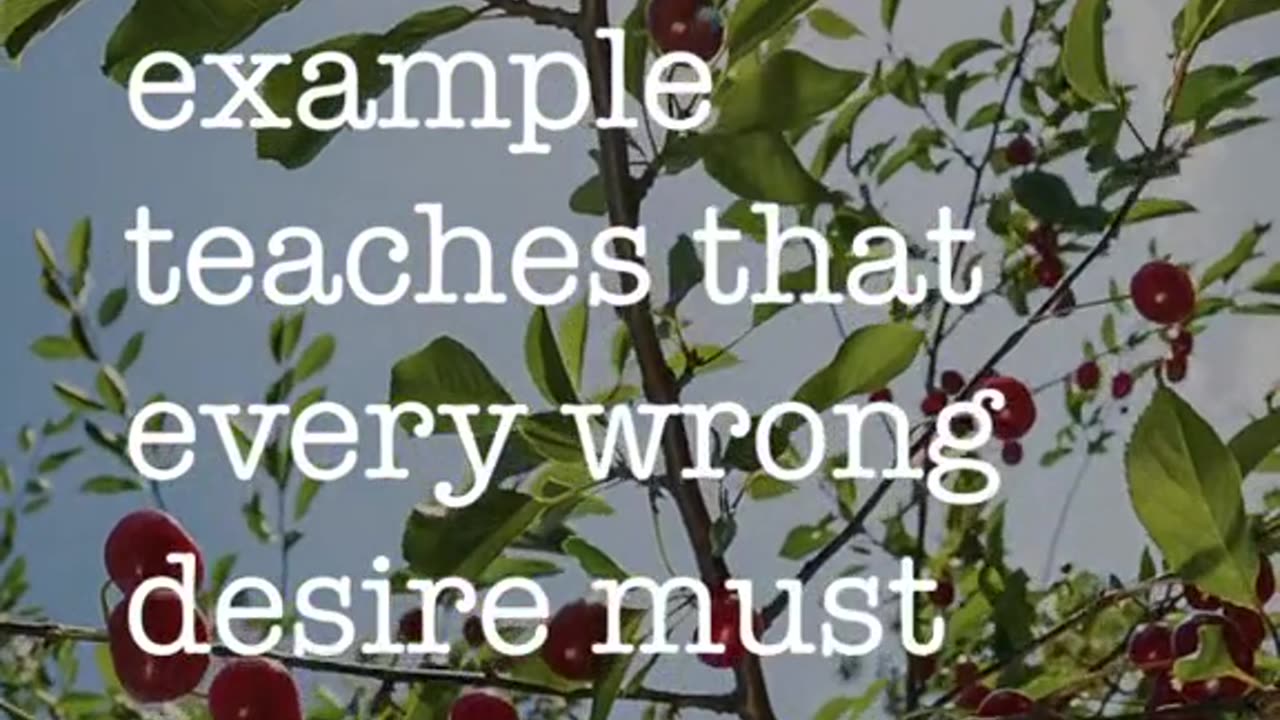 Our Appetites Are Not To Rule Us - EGW
