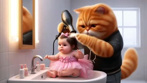 Orange cat ai| Orange cat videos| Orange cat rescue baby