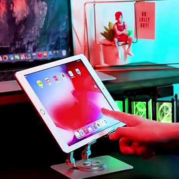 Foldable 360 Tablet Desk Mobile Phone Holder Stand Adjustable Aluminum Alloy Desktop Lazy Bracket