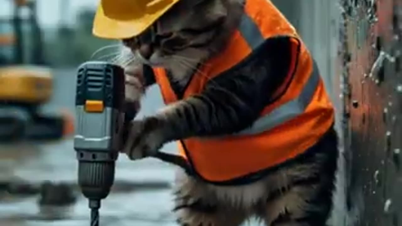 THE KITTEN WORKS HARD!😱#cat #ia #artificialintelligence