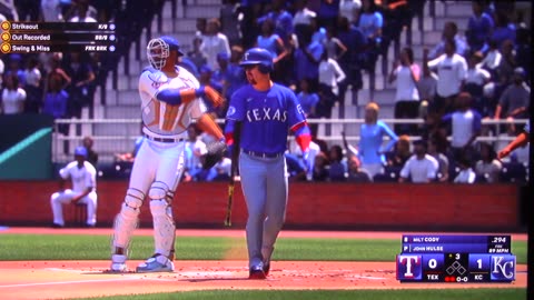 MLB The Show: Kansas City Royals vs Texas Rangers (S24 G34)