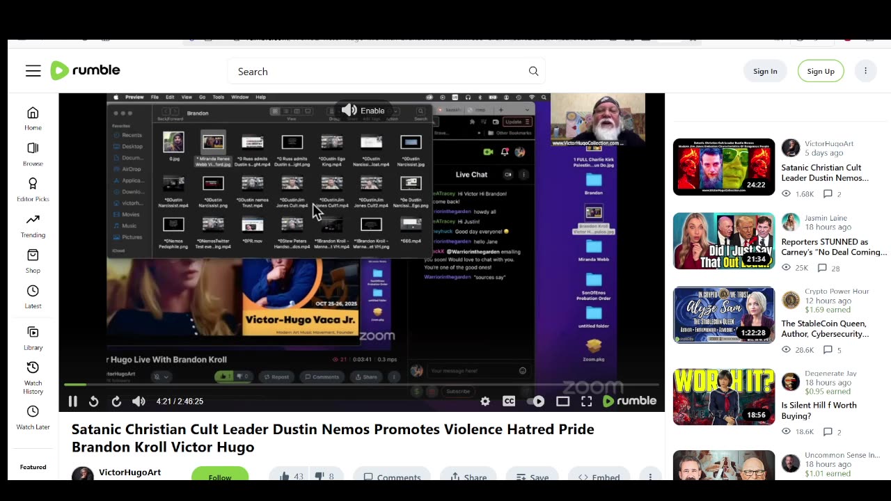 Victor Hugo Vaca Jr Admits Truth Doesn't Matter - Asks Audience For Rumors to Smear People With