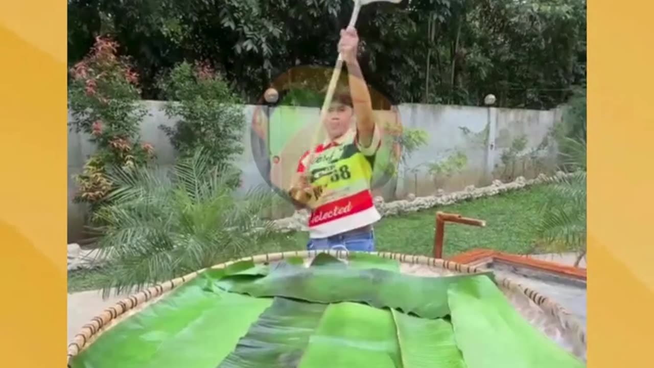 Alexis Vines crafted a bilao brimming with a colossal leche flan.