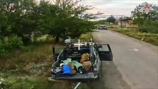 🎯🚗 Ukraine Russia War | Fiber-Optic Drone Strike on Ukrainian Pickup Truck | RCF