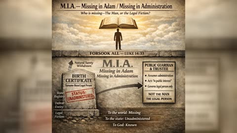 Missing in Adam: The Believer That Abandons Administration - By ChristianRemedyInLaw