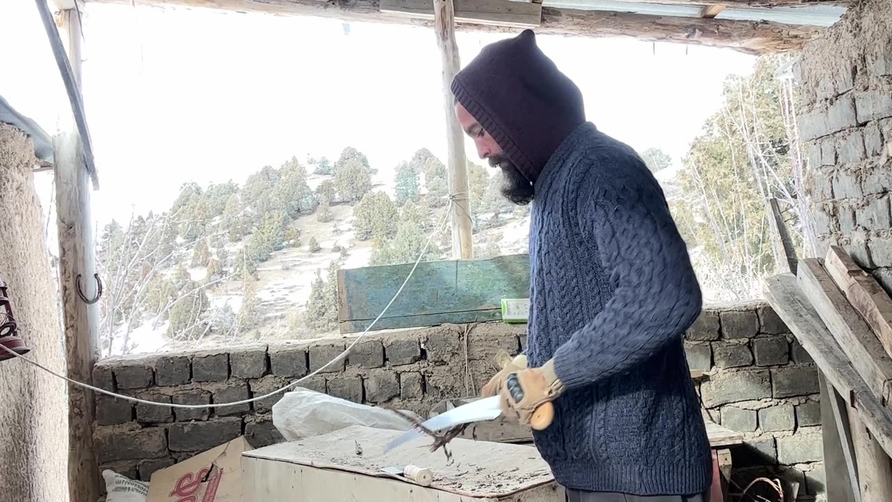 Wood cutting off grid