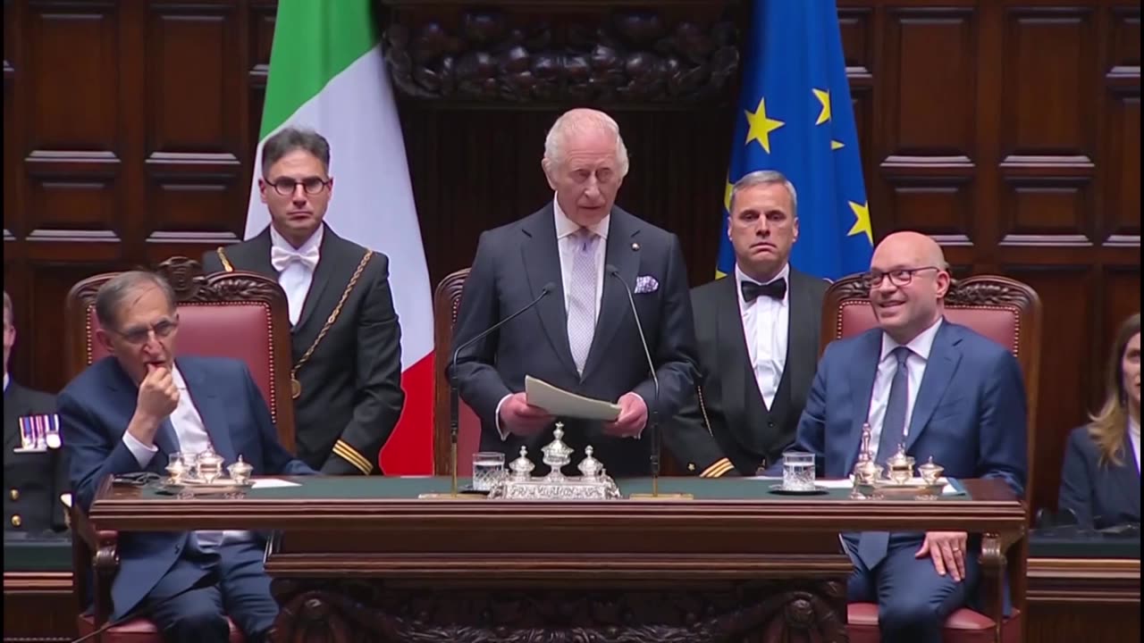 King Charles jokes about culinary 'corruption' in Italy's parliament