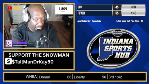 Fever vs Sun LIVE | Snowman’s Old‑School PBP, Caitlin Clark Lights It Up Again! 🔥 #SubAThon