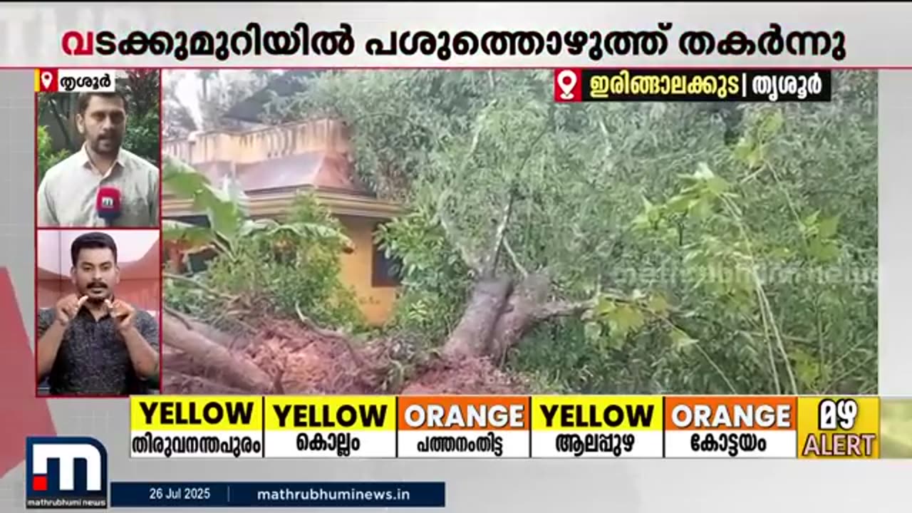 ശക്തമായ_മഴയും_കാറ്റും;_തൃശൂരിലെ_വിവിധ_മേഖലകളിൽ_വ്യാപക_നാശനഷ്ടം___Thrissur___Kerala_Rains