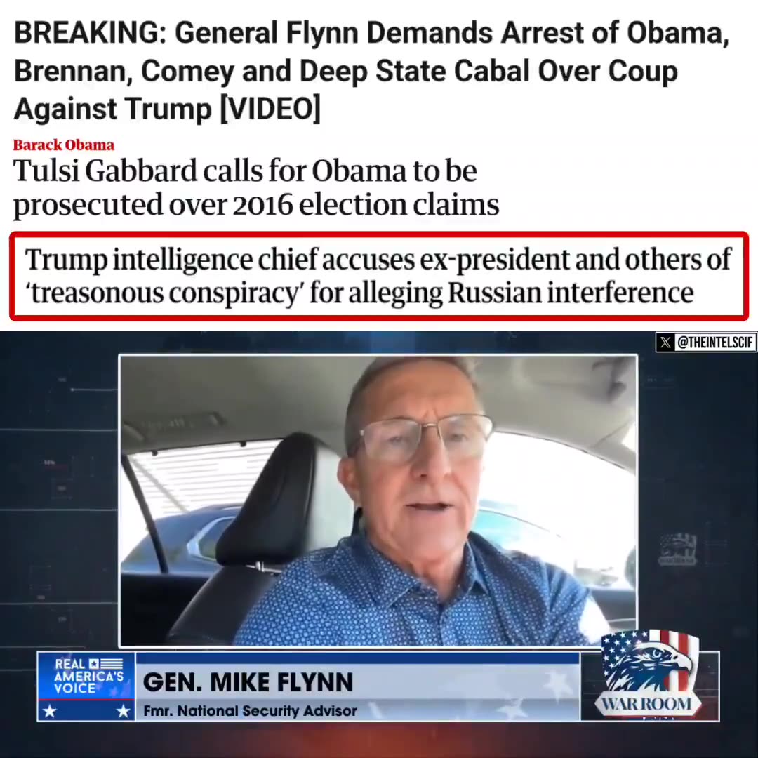 GEN. FLYNN & DNI TULSI GABBARD DEMAND THE ARREST OF OBAMA