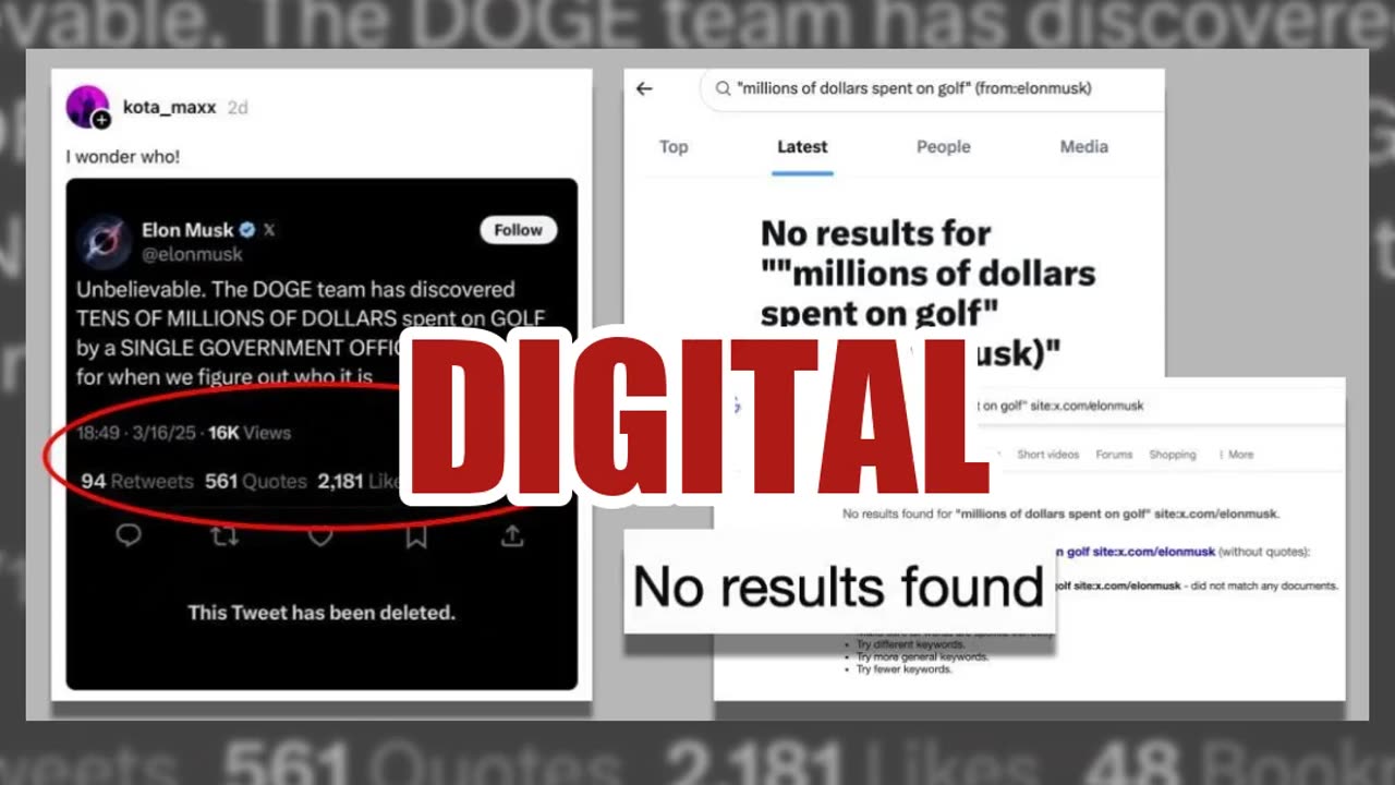Fact Check: Elon Musk Did NOT Say DOGE Had Found 'Millions Spent on Golf by One Official' -- Fake