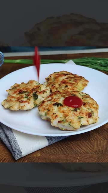 Better Than Meatballs! Chopped Chicken Fritters 🍗✨ #shorts #asmr
