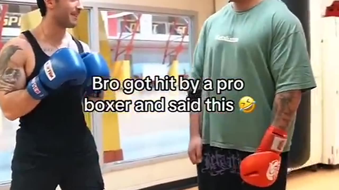 HE LET A PRO BOXER HIT HIM AND HE SAID THIS...