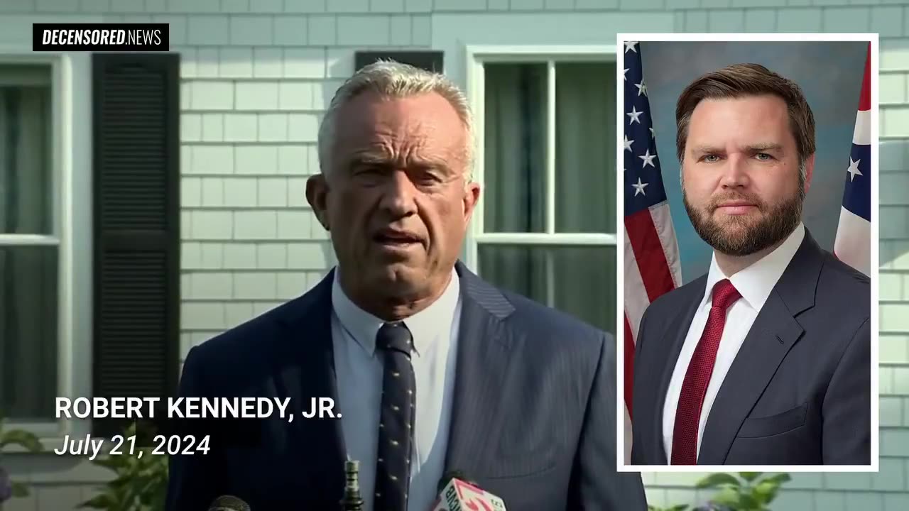 (July 21, 2024) RFK Jr "Trump’s selection of Vance for VP is a salute to the CIA, & to the intelligence community, & to the military-industrial complex & their gravy train is gonna continue.”