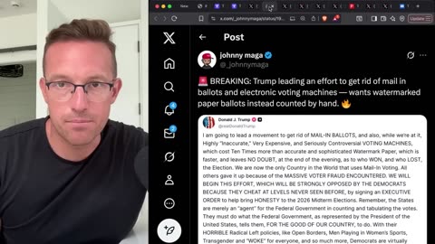 Trump Announces BOMBSHELL Executive Order to BAN Mail-In Ballots, Voting Machines to ELIMINATE Fraud