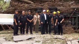 POTUS and FLOTUS thank local firefighters for their heroic efforts during the catastrophic flooding!