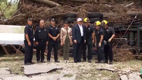 POTUS and FLOTUS thank local firefighters for their heroic efforts during the catastrophic flooding!