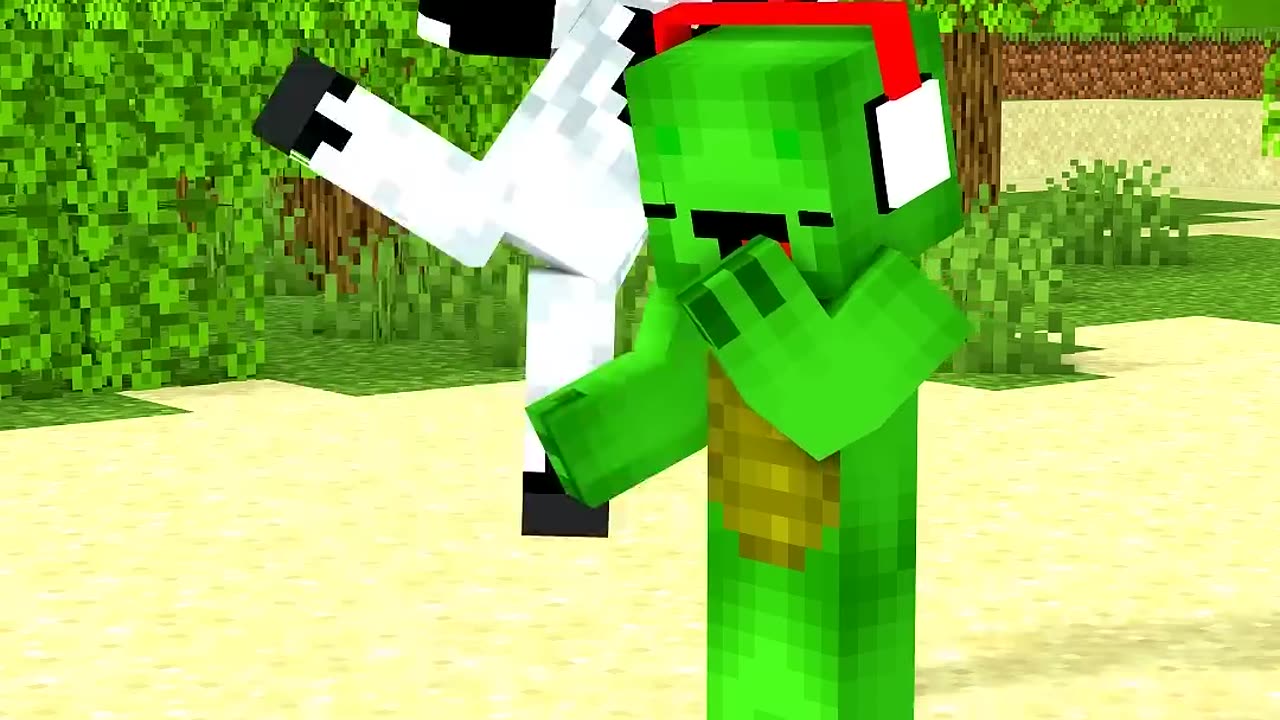 Mikey JJ Sister vs Null Herobrine Entity - Minecraft Animation