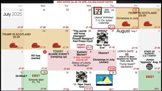 CALENDAR UPDATE for AUG. 5, 2025