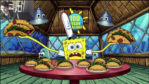 Outtake #3106 Of SpongeBob SquarePants Attempts The Taco Eating Challenge Fake Funny Parody Animated