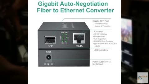 ipolex Gigabit Multi-Mode LC Fiber to Ethernet Media Converter with 2*SFP Module