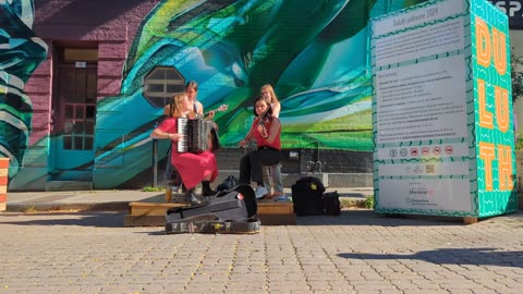 Captivating Folk Street Music Performance in Duluth Street in Montreal
