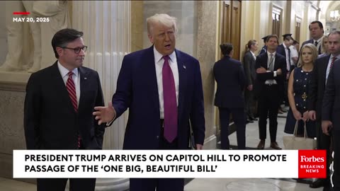 Trump Arrives On Capitol Hill To Push 'Big Beautiful Bill' & Takes Questions From Press