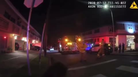 body cam footage of Megan Thee Stallion being interviewed the night of the Tory Lanez shooting