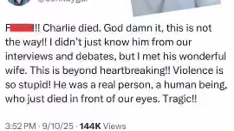 rip charlie Kirk.