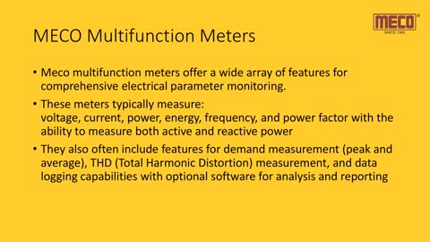 MECO Multifunction Energy Meters – Ideal for Automation