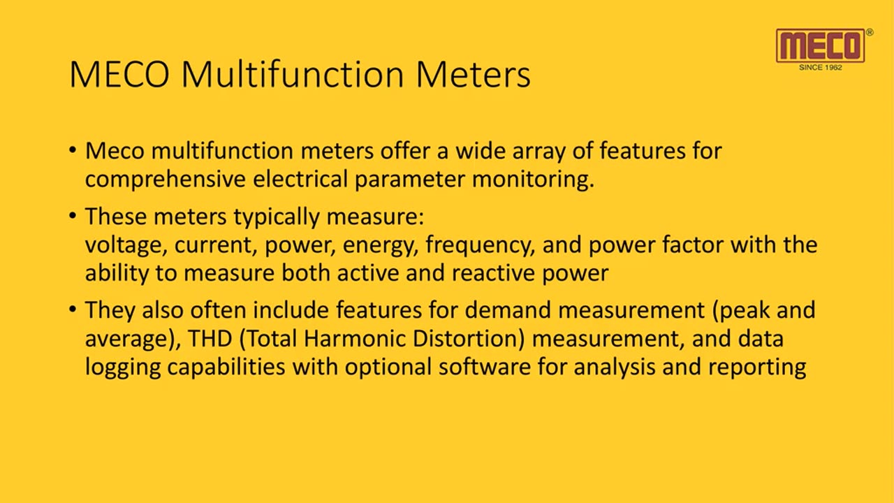 MECO Multifunction Energy Meters – Ideal for Automation