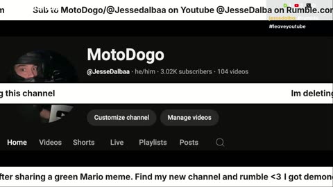 Go find my new channel @JesseDalbaa Follow me on X and Rumble.com to find out why @JesseDalba