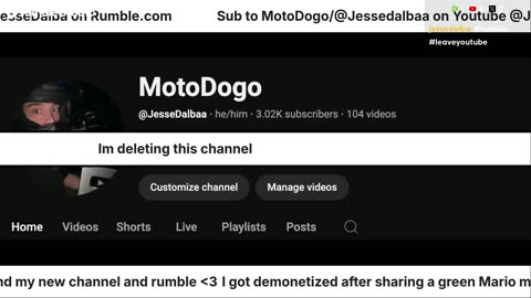 Go find my new channel @JesseDalbaa Follow me on X and Rumble.com to find out why @JesseDalba