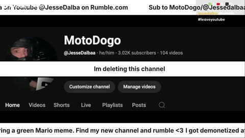 Go find my new channel @JesseDalbaa Follow me on X and Rumble.com to find out why @JesseDalba