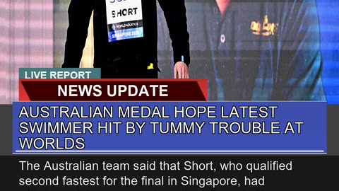 Australian Medal Hope Latest Swimmer Hit by Tummy