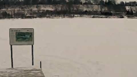 ❄️🚴 Biking Across a Frozen Lake Ontario – Insane Winter Ride! #2 #shorts