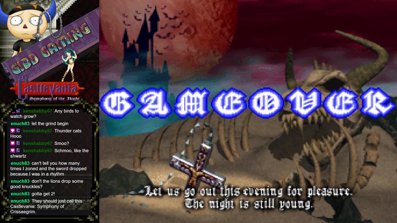 Castlevania Symphony of the Night - Game Over