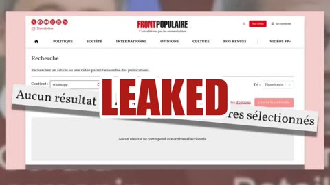 Fact Check: FAKE Video About May 6 Arrest Of French Right-Wing Leaders In Leaked WhatsApp Messages