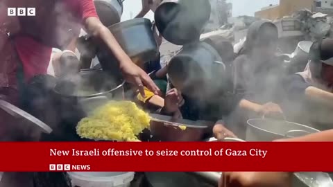 Israelis protest against Gaza occupation plan as Palestinians flee IDF attacks | BBC News