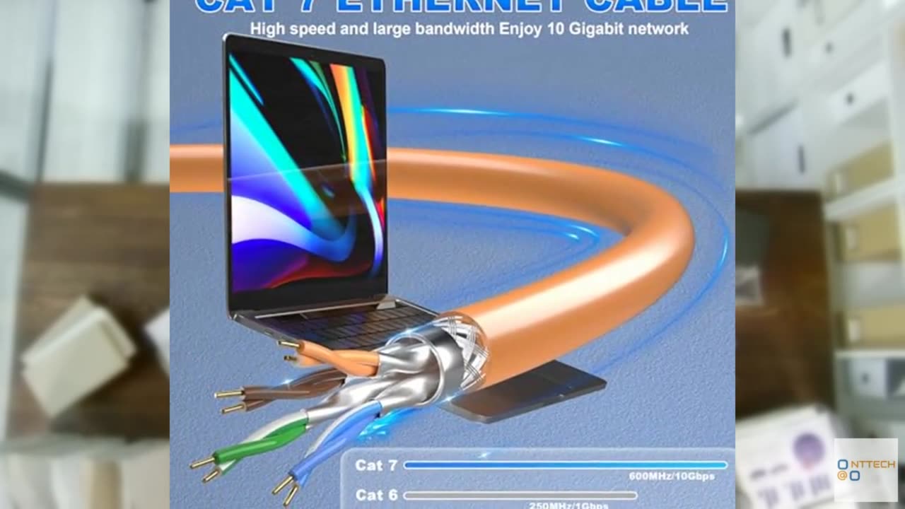 Cat 7 Outdoor Ethernet Cable Bulk 250ft (20 RJ45), Cat7 Triple Shielded Ethernet