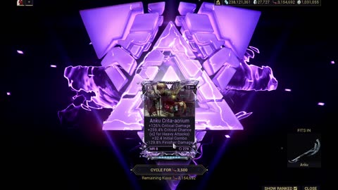 950k Kuva spent on Anku riven. Warframe
