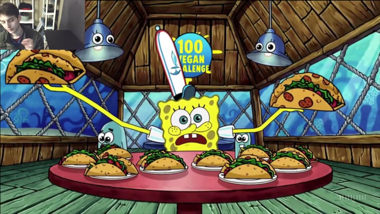 Outtake #3099 Of SpongeBob SquarePants Attempts The Taco Eating Challenge Fake Funny Parody Animated