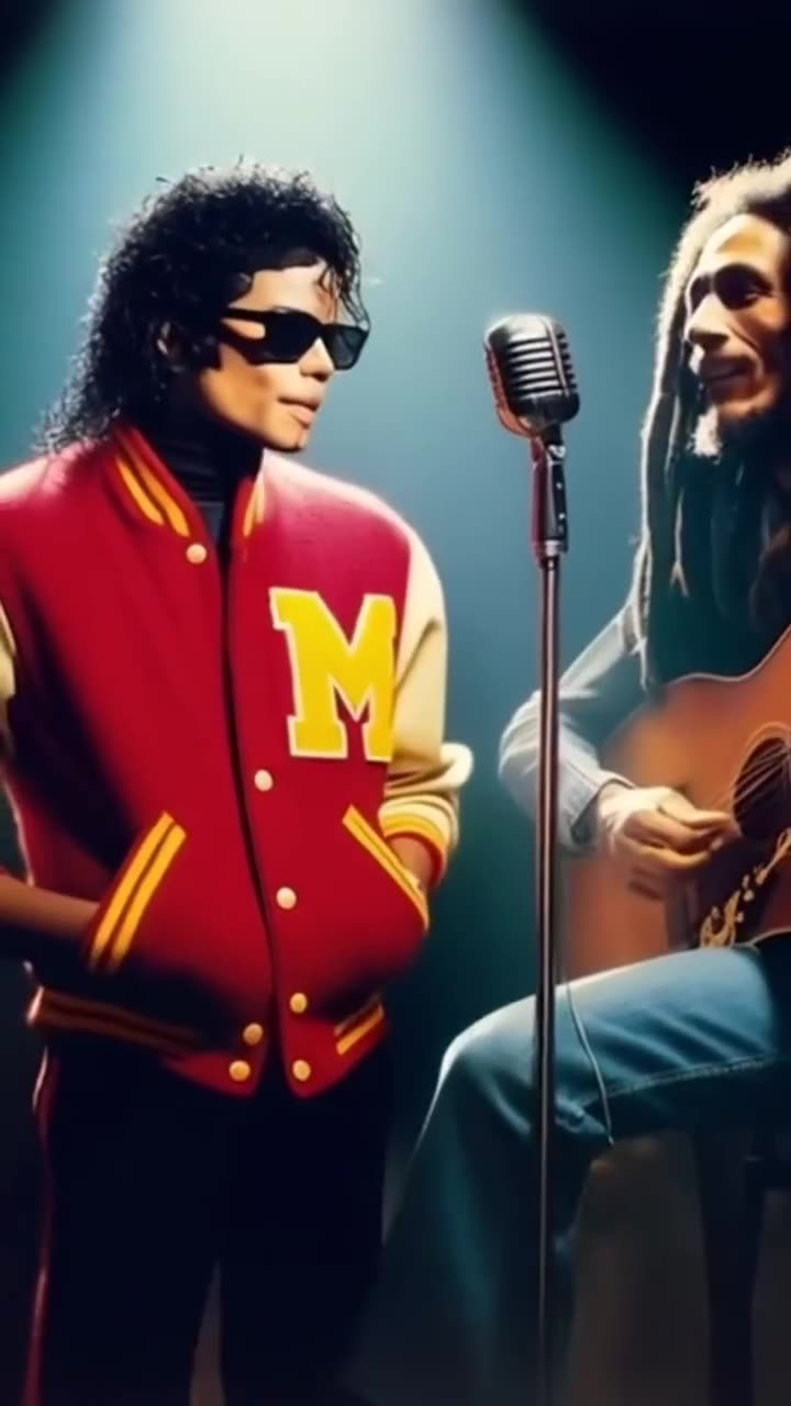 Michael Jackson and Bob Marley jamming to [A NATURAL MISTIC]