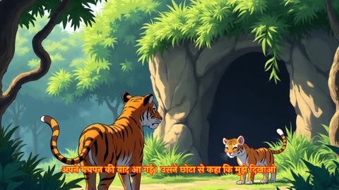 "Jungle me Mowgli apne doston ke saath tha jab usne ek dost ko bachaya jo phans gaya tha"