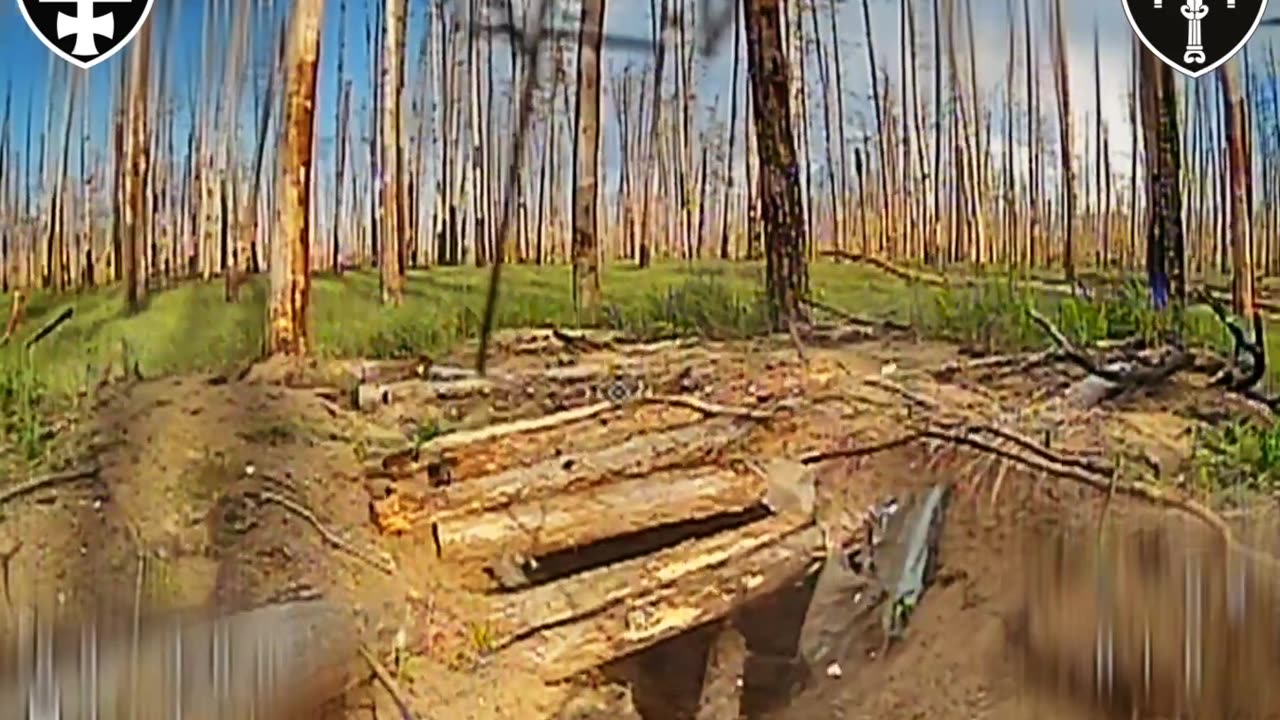 Hitting Russian Trenches Within the Serebryansky Forest Area