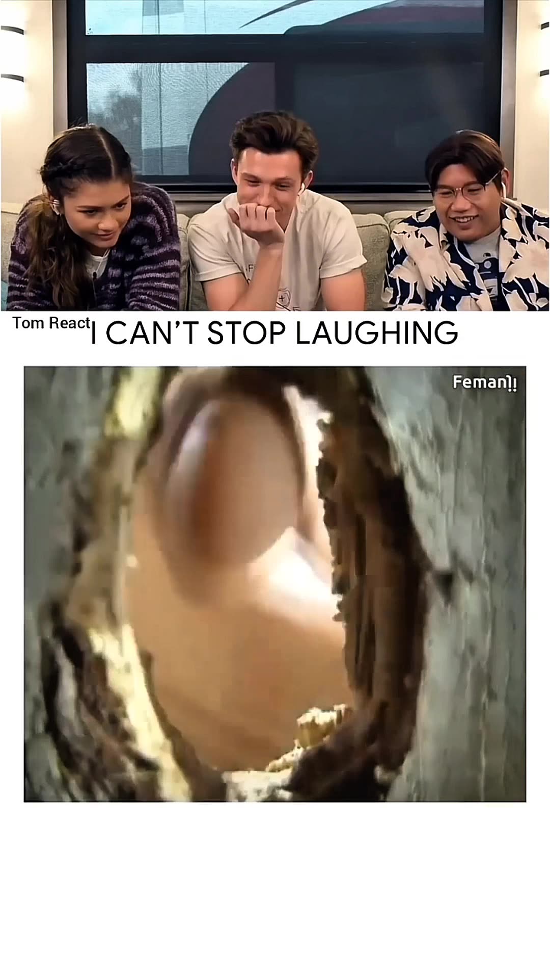 Tom Holland Viral Video 🤣🔥 #tomholland​ #funny​ #trynottolaugh​ #reaction​